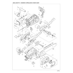DOLMAR Cordless Chainsaw AS3731 Parts Diagram
