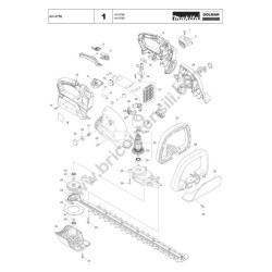 DOLMAR Cordless Hedge Trimmer AH3756 Parts Diagram