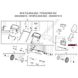 Milwaukee Esploso Ricambi per Tosaerba M18F2LM46-802