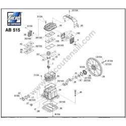 FIAC Spare Parts Drawing for Pump Unit AB 515 1123020017-201