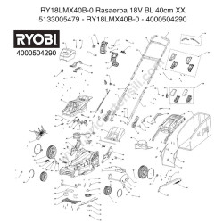 Esploso RYOBI RY18LMX40B-0