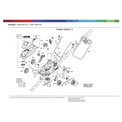 Bosch Esploso Ricambi per Tosaerba Rotak 18V-32