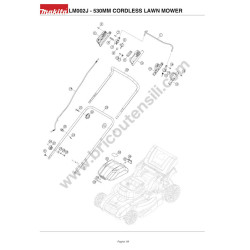Makita LM002J Lawn Mower Parts Diagram