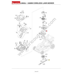 Makita Esploso Ricambi per Rasaerba a Batteria LM002J - 1