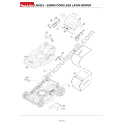Makita LM002J Lawn Mower Parts Diagram - 2