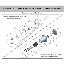 Ama Spare Parts Diagram for Brushcutter AG5-450U - 1