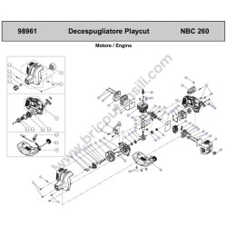 Ama Parts Diagram for Brushcutter PLAYCUT NBC260