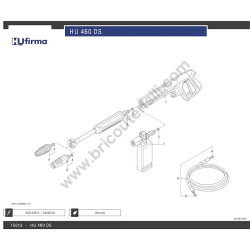 HUfirma Esploso Ricambi per Idropulitrice HU 460 DS - 3