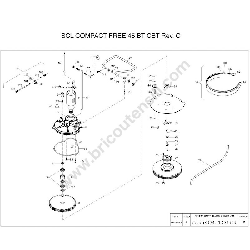 Lavor SCL COMPACT FREE 45BT CBT Rev. C Drawing