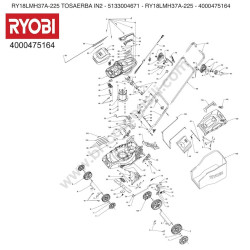RYOBI RY18LMH37A-225 Lawn Mower Drawing