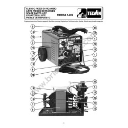 Telwin Parts for Electrode Welding Nordica 4.280 TURBO 230-400V ACD