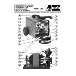 Telwin Parts for Electrode Welding Nordica 4.220 TURBO 230-400V ACD