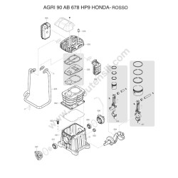 Fiac Esploso AGRI 90 AB 678 HP9 HONDA-ROSSO - 1