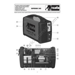 Telwin Spare Parts Drawing for Welding Inverter Superior 245 400V