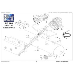 FIAC Spare Parts for Piston Air Compressor AB100/248 -338M