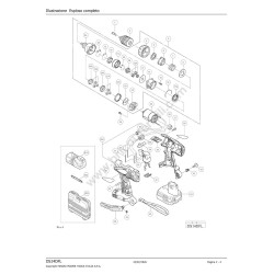 Hitachi Spare Parts Cordless Driver Drill DS14DFL Drawing