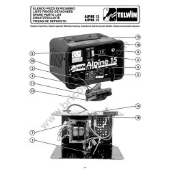 Esploso Telwin per Carica Batterie Alpine 15