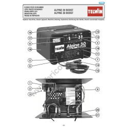 Esploso Telwin per Carica Batterie Alpine 30 BOOST