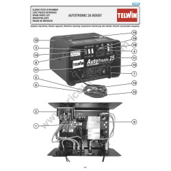 Telwin Spare Parts for Battery Chargers Autotronic 25 Boost Drawing
