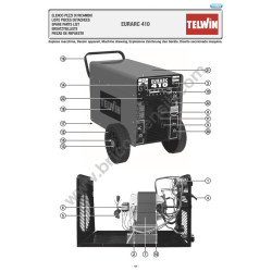 Telwin Spare Parts for Electrode Welding Eurarc 410 230-400V Drawing