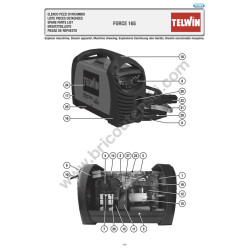 Telwin Spare Parts for Welding Inverter Force 165 ACX - 815857 Drawing