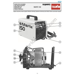 Telwin Spare Parts for Electrode Welding Marte 150 Drawing