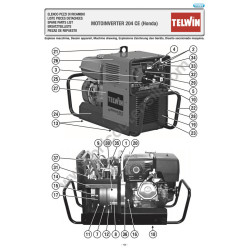 Esploso Telwin per Motoinverter 204 CE HONDA