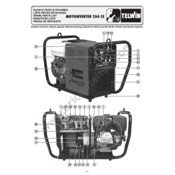 Telwin Spare Parts for Motoinveter 254 CE HONDA Drawing
