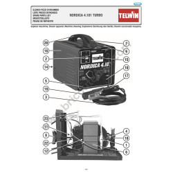 Telwin Spare Parts for Electrode Welding Nordica 4.181 Turbo Drawing