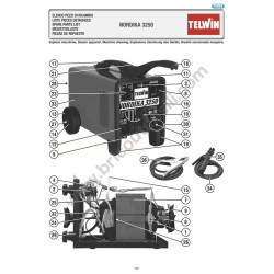 Telwin Spare Parts for Electrode Welding Nordica 3250 230-400V drawing