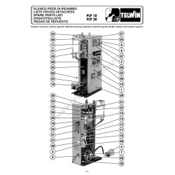 Telwin Spare Parts for Spotter PCP 18 Drawing