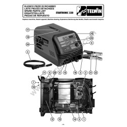 Telwin Spare Parts for Battery Chargers Startronic 330 Drawing