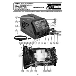 Telwin Spare Parts for Battery Chargers Startronic 530 Drawing