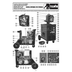 Esploso Telwin per Saldatrice DIGITAL SUPERMIG 490 230-400V Synergic