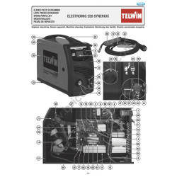 Telwin Spare Parts for Welding Inverter Electromig 220 Synergic 400V Drawing