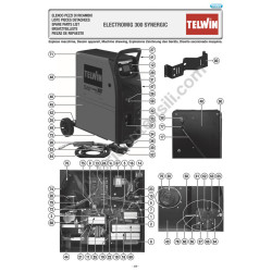Telwin Spare Parts for Welding Inverter Electromig 300 Synergic 400V Drawing