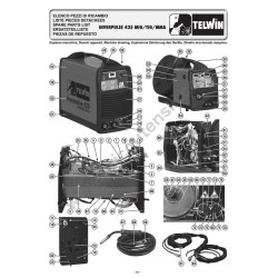 Esploso Telwin per Saldatrice INVERPULSE 425 MIG/TIG/MMA 400V