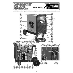 Esploso Telwin per Saldatrice Digital Mig 220 230-400V