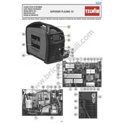 Esploso Telwin per Taglio Plasma Superior Plasma 70 230V/400V + ACC.