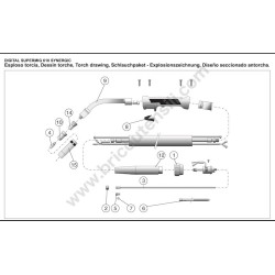 Telwin Parts for Flux Welding DIGITAL SUPERMIG 610 230-400V Drawing