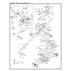 DEWALT Sega Troncatrice Radiale DWS780 Drawing