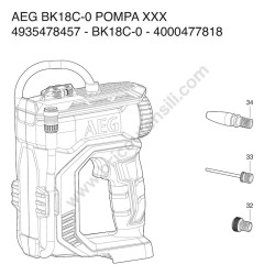 AEG BK18C-0 18V HIGH PRESSURE INFLATOR Drawing