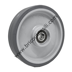 RUOTA D160 POLIUR 98 SH A CON RUOTA LIBERA SINISTRA d17