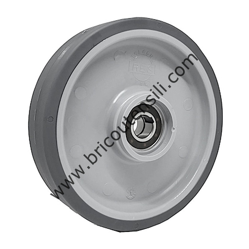 RUOTA D160 POLIUR 98 SH A CON RUOTA LIBERA SINISTRA d17