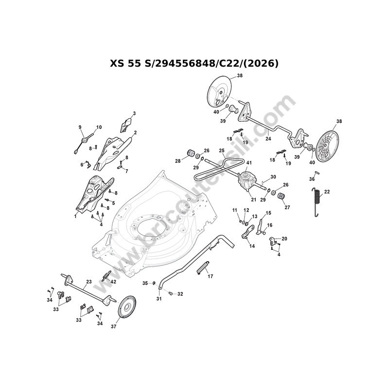Castelgarden Spare Parts for Lawn Mower XS 55 S