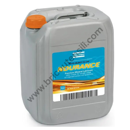 Olio Lubrificante Roto Inject Fluid NDURANCE 20L per Compressori a Vite – Cod. 1630091800