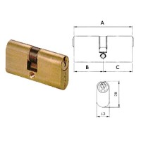Cilindro Ovale in Ottone Corni