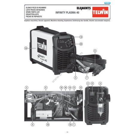 Telwin Esploso INFINITY PLASMA 40
