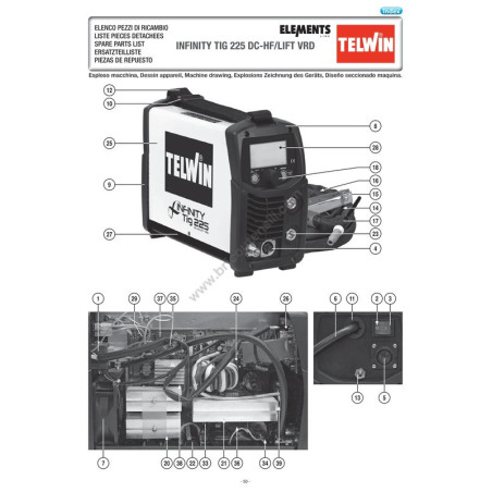 Telwin INFINITY TIG 225 DC-HF_LIFT VRD Drawing
