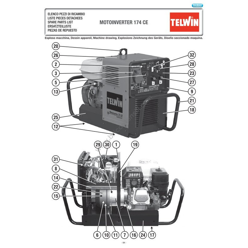 Telwin MOTOINVERTER 174 CE Drawing